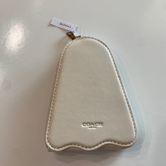 NWT Coach Ghost Coin Purse Halloween Limited Edition Leather Zipper Bag Heart - Picture 4 of 7